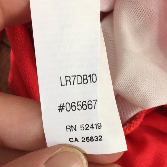 Lauren Ralph Lauren Red Ruffle One Piece Swimwear Size 10 - Picture 13 of 13